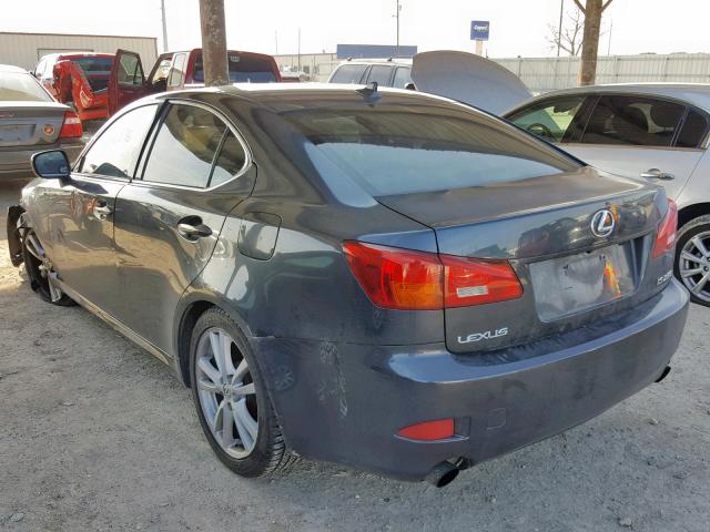 JTHBK262872028715 - 2007 LEXUS IS 250 GRAY photo 3