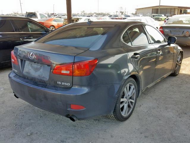 JTHBK262872028715 - 2007 LEXUS IS 250 GRAY photo 4