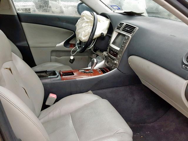 JTHBK262872028715 - 2007 LEXUS IS 250 GRAY photo 5