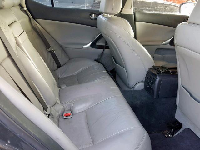 JTHBK262872028715 - 2007 LEXUS IS 250 GRAY photo 6