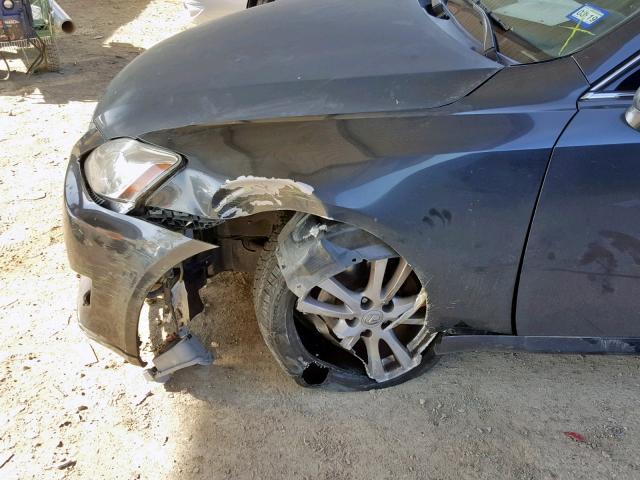 JTHBK262872028715 - 2007 LEXUS IS 250 GRAY photo 9