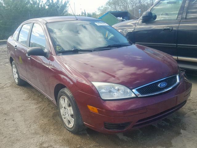 1FAHP34N27W356744 - 2007 FORD FOCUS ZX4 RED photo 1