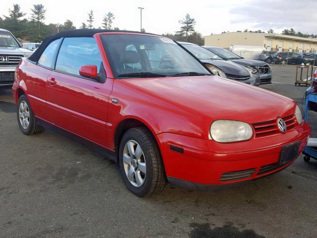 3VWDC21V61M812901 - 2001 VOLKSWAGEN CABRIO GLX RED photo 1