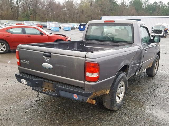 1FTYR10D27PA11083 - 2007 FORD RANGER GRAY photo 4