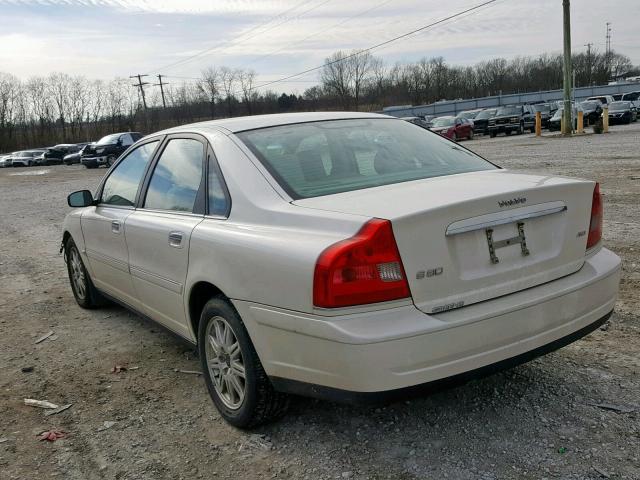 YV1TH59H941361538 - 2004 VOLVO S80 2.5T WHITE photo 3