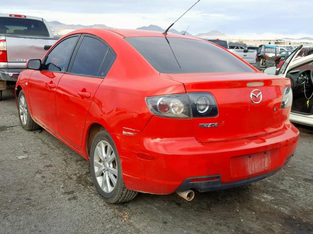 JM1BK12F081844801 - 2008 MAZDA 3 I RED photo 3