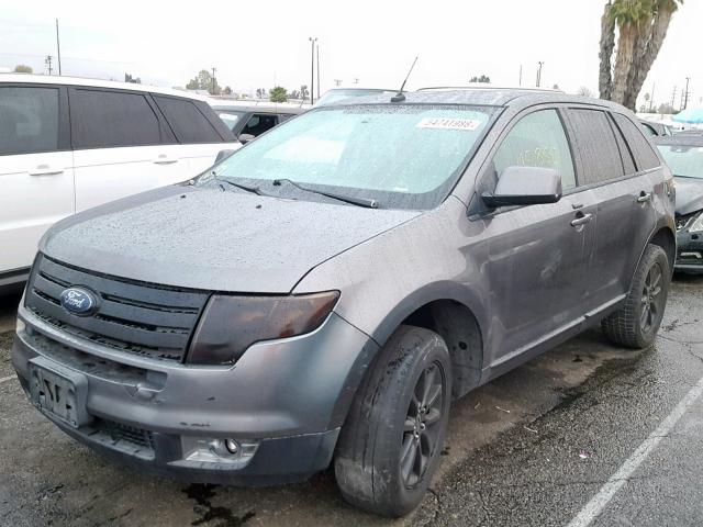 2FMDK3JCXABA72406 - 2010 FORD EDGE SEL GRAY photo 2