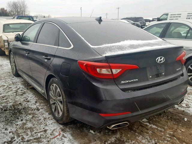 5NPE34AF1FH102734 - 2015 HYUNDAI SONATA SPO BLACK photo 3