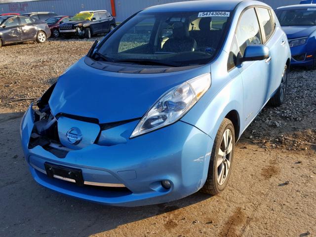 1N4AZ0CP9DC414908 - 2013 NISSAN LEAF S BLUE photo 2