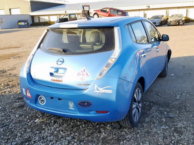 1N4AZ0CP9DC414908 - 2013 NISSAN LEAF S BLUE photo 4