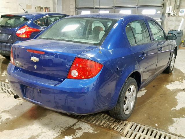 1G1AL55F877271176 - 2007 CHEVROLET COBALT LT BLUE photo 4