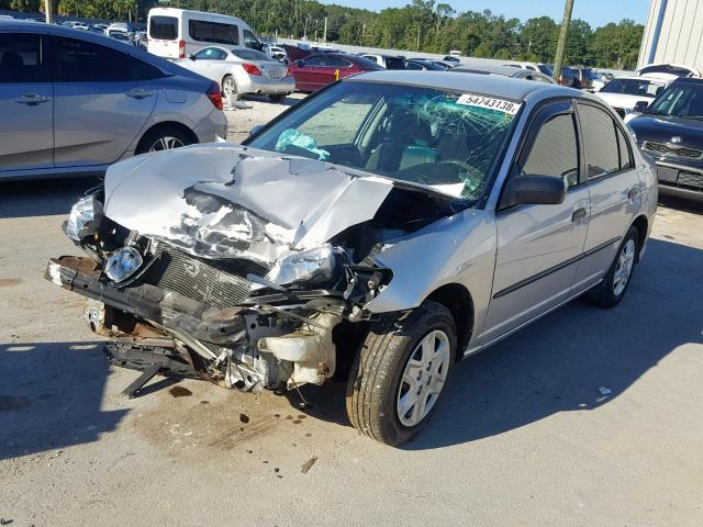 1HGES16354L023741 - 2004 HONDA CIVIC DX V SILVER photo 2