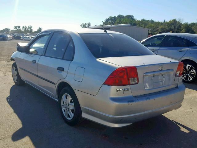 1HGES16354L023741 - 2004 HONDA CIVIC DX V SILVER photo 3