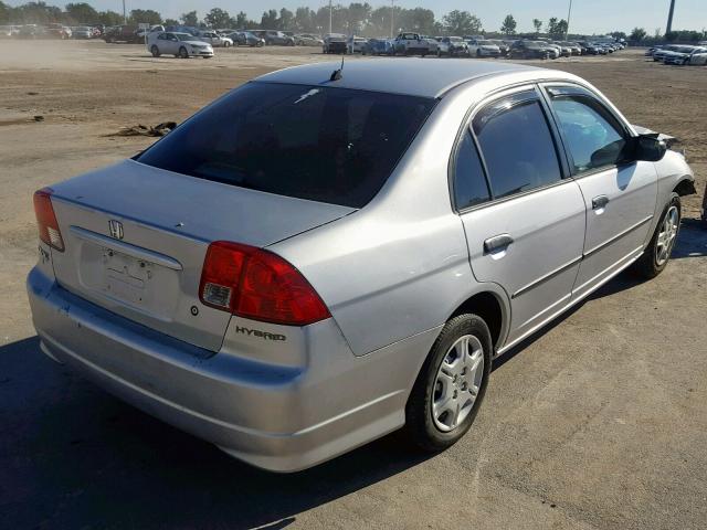 1HGES16354L023741 - 2004 HONDA CIVIC DX V SILVER photo 4