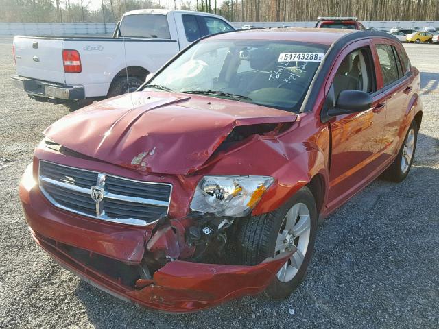 1B3CB3HA3AD567921 - 2010 DODGE CALIBER MA RED photo 2