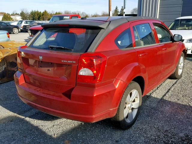 1B3CB3HA3AD567921 - 2010 DODGE CALIBER MA RED photo 4