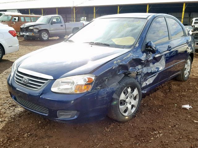 KNAFE122285540722 - 2008 KIA SPECTRA EX BLUE photo 2