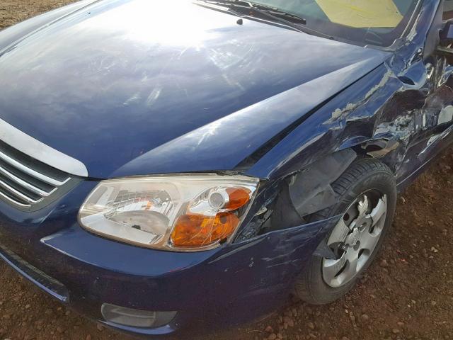 KNAFE122285540722 - 2008 KIA SPECTRA EX BLUE photo 9