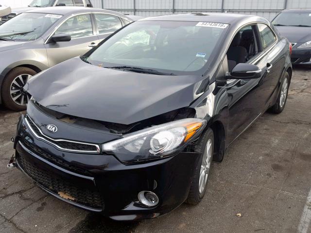 KNAFX6A82E5202083 - 2014 KIA FORTE EX BLACK photo 2