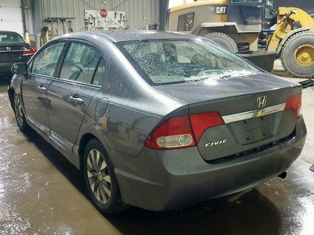 2HGFA16929H332504 - 2009 HONDA CIVIC EXL GRAY photo 3