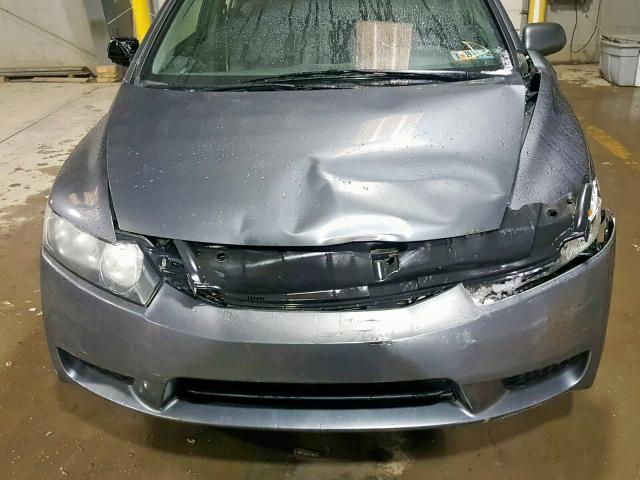 2HGFA16929H332504 - 2009 HONDA CIVIC EXL GRAY photo 9