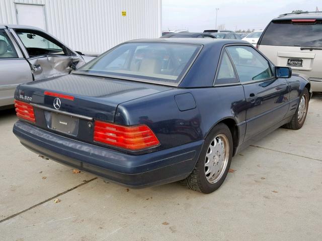 WDBFA63F2TF138701 - 1996 MERCEDES-BENZ SL 320 BLUE photo 4