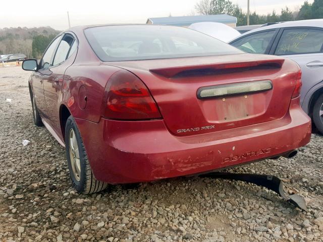 2G2WP522651131130 - 2005 PONTIAC GRAND PRIX MAROON photo 3