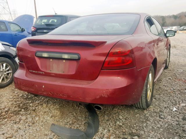 2G2WP522651131130 - 2005 PONTIAC GRAND PRIX MAROON photo 4
