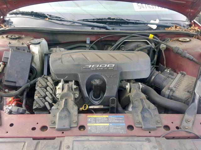 2G2WP522651131130 - 2005 PONTIAC GRAND PRIX MAROON photo 7