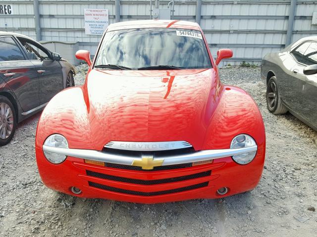 1GCES14P73B100862 - 2003 CHEVROLET SSR RED photo 9