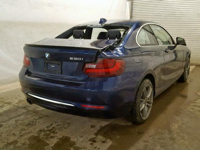 WBA2F9C54HV635785 - 2017 BMW 230I BLUE photo 4