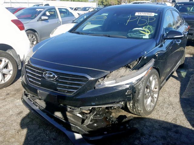 5NPE34AB9FH239207 - 2015 HYUNDAI SONATA SPO BLACK photo 2