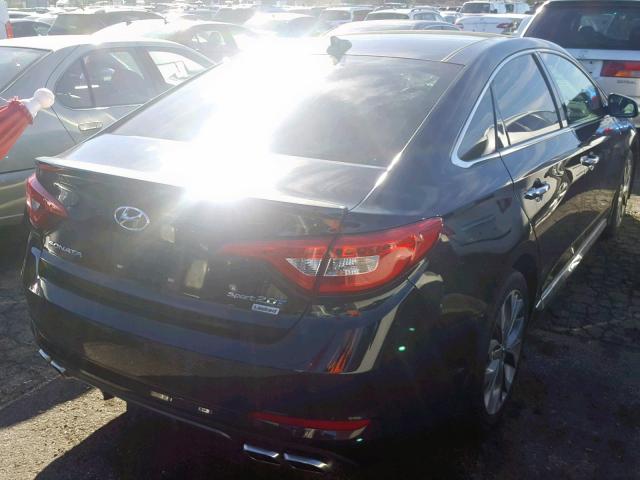 5NPE34AB9FH239207 - 2015 HYUNDAI SONATA SPO BLACK photo 4