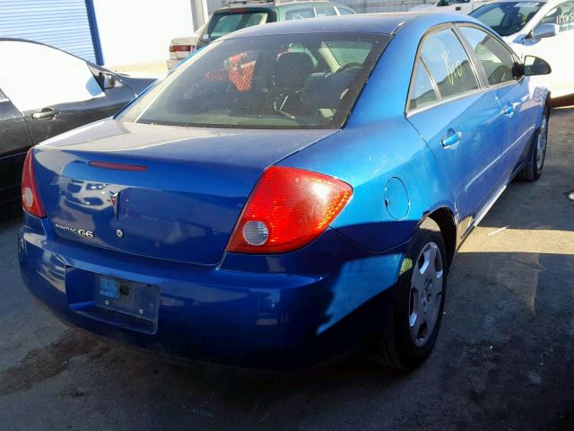 1G2ZF58B074135642 - 2007 PONTIAC G6 VALUE L BLUE photo 4