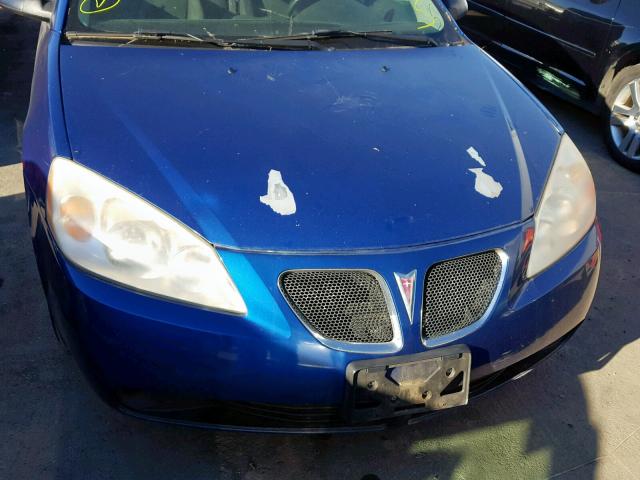 1G2ZF58B074135642 - 2007 PONTIAC G6 VALUE L BLUE photo 9