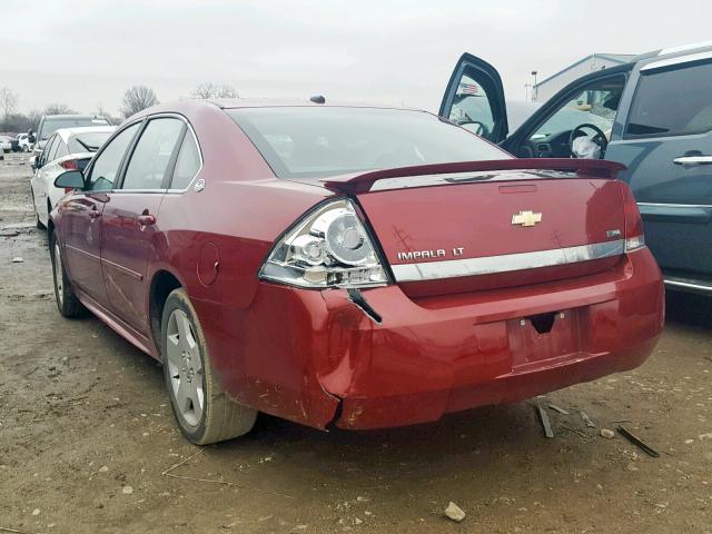 2G1WV58K081349411 - 2008 CHEVROLET IMPALA 50T MAROON photo 3