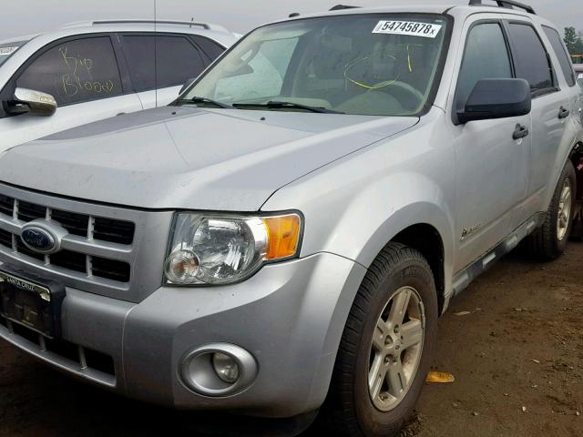 1FMCU59379KA59068 - 2009 FORD ESCAPE HYB SILVER photo 2