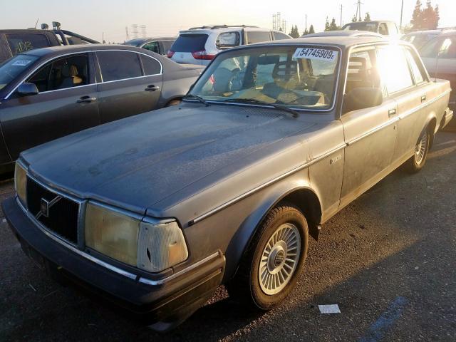 YV1AX8844G1198053 - 1986 VOLVO 244 DL GRAY photo 2