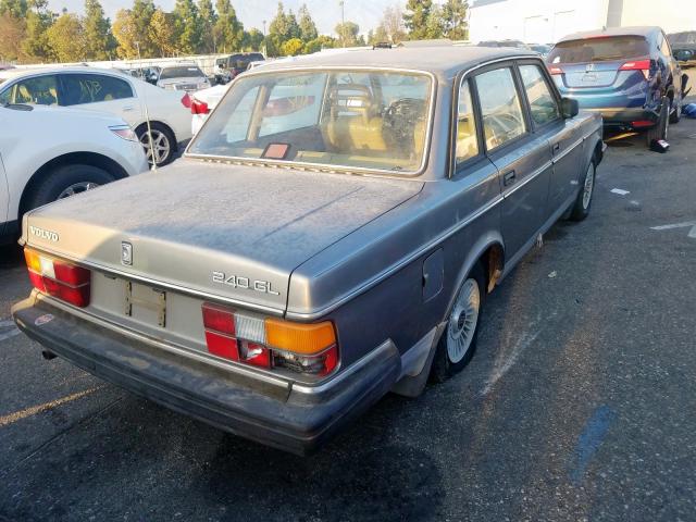 YV1AX8844G1198053 - 1986 VOLVO 244 DL GRAY photo 4