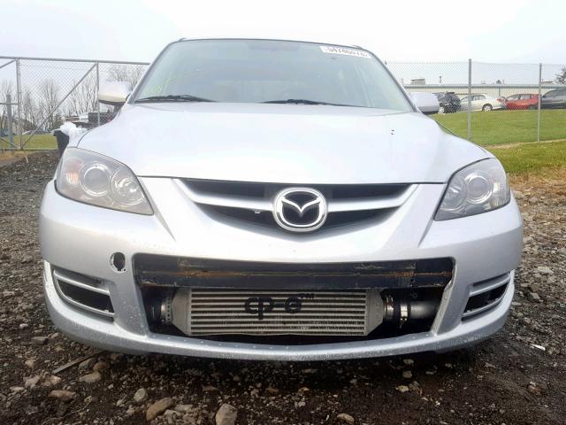 JM1BK34L481844847 - 2008 MAZDA SPEED 3 SILVER photo 9