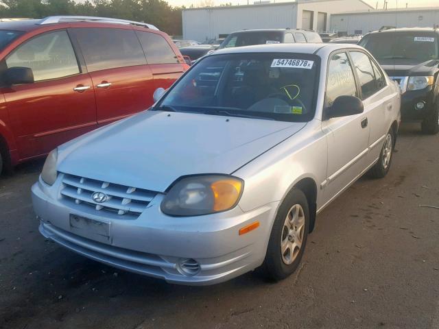 KMHCG45C23U476293 - 2003 HYUNDAI ACCENT GL SILVER photo 2