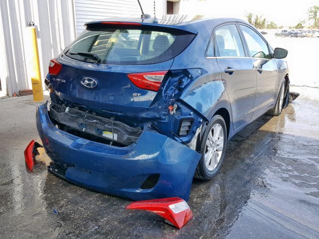 KMHD35LH6FU244501 - 2015 HYUNDAI ELANTRA GT BLUE photo 4