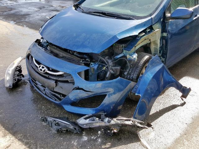 KMHD35LH6FU244501 - 2015 HYUNDAI ELANTRA GT BLUE photo 9