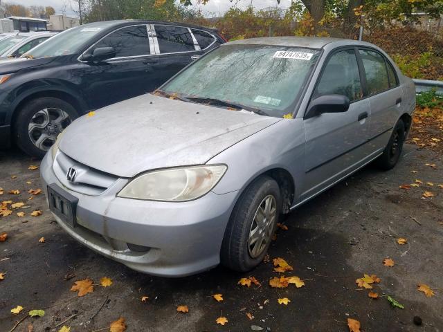 2HGES16304H606828 - 2004 HONDA CIVIC DX V SILVER photo 2