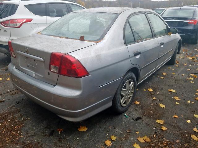 2HGES16304H606828 - 2004 HONDA CIVIC DX V SILVER photo 4