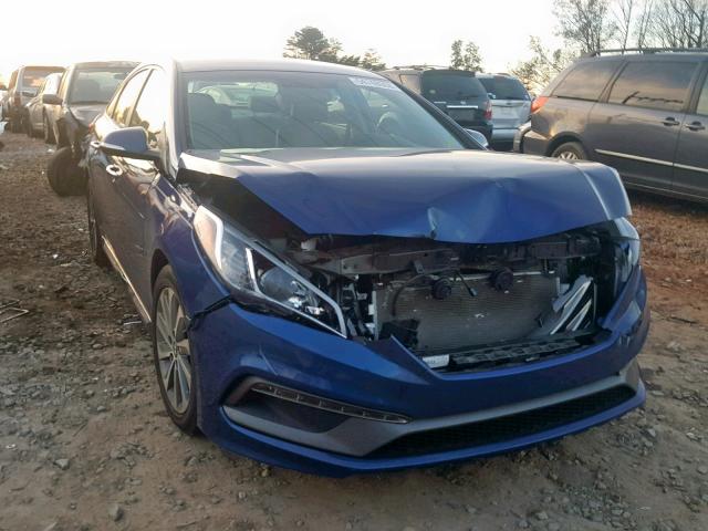 5NPE34AF5FH103398 - 2015 HYUNDAI SONATA SPO BLUE photo 1