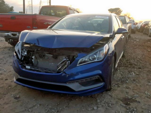 5NPE34AF5FH103398 - 2015 HYUNDAI SONATA SPO BLUE photo 2