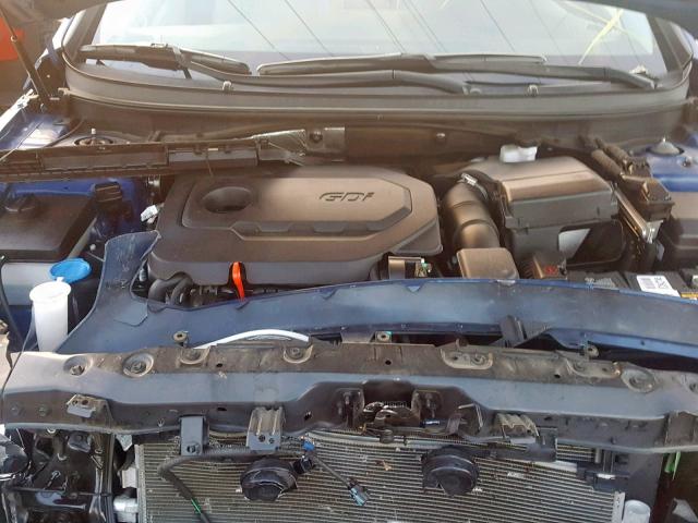 5NPE34AF5FH103398 - 2015 HYUNDAI SONATA SPO BLUE photo 7