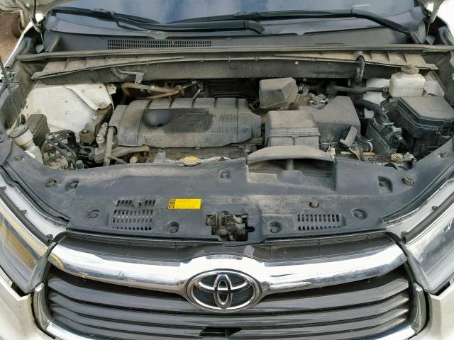 5TDZARFH0FS010359 - 2015 TOYOTA HIGHLANDER WHITE photo 7