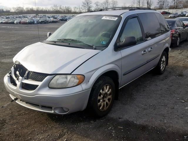 1D8GP45393B104758 - 2003 DODGE CARAVAN SP SILVER photo 2